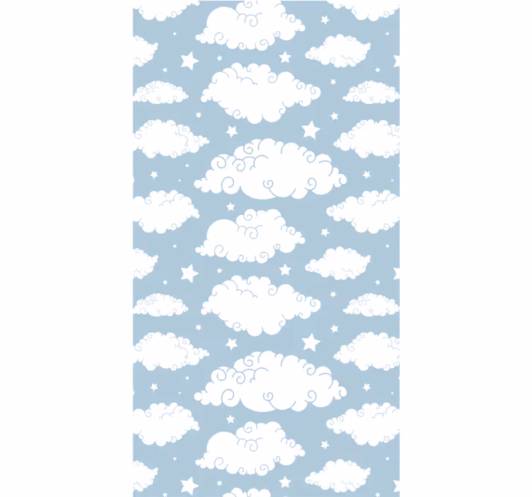 Fluffy White Clouds cloud blind - TenStickers