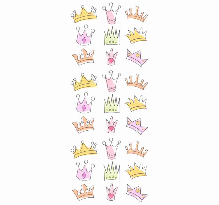 Crown pattern motif childrens blind - TenStickers