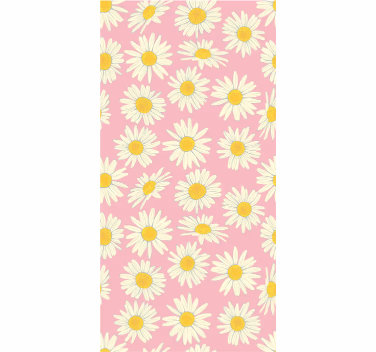 Daisy Pattern Bloom flowers and plant blind - TenStickers