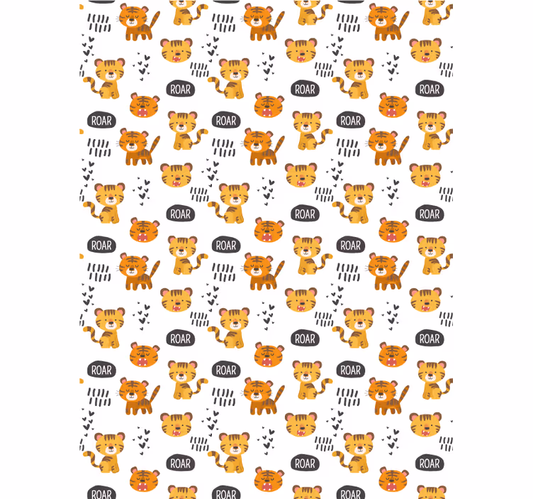 Baby tigers roaring childrens blind - TenStickers