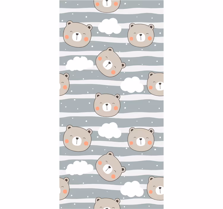 Cute Bear Faces nursery blind - TenStickers