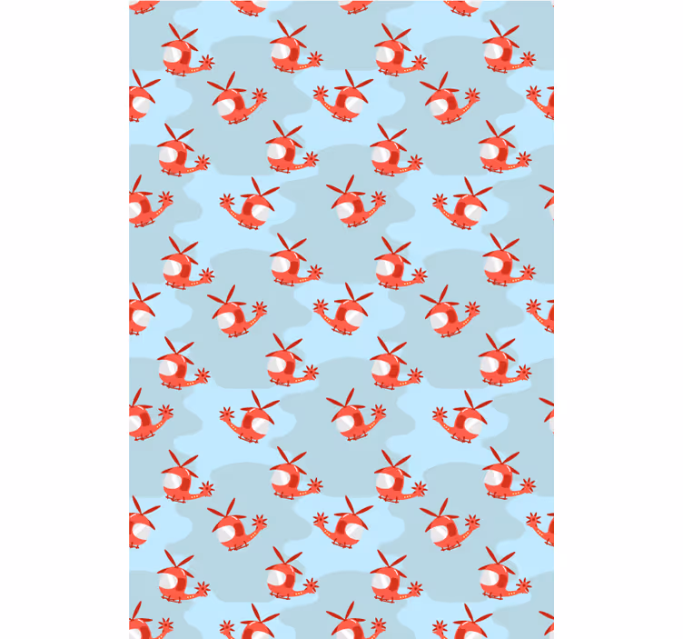 Red helicopter pattern childrens blind - TenStickers