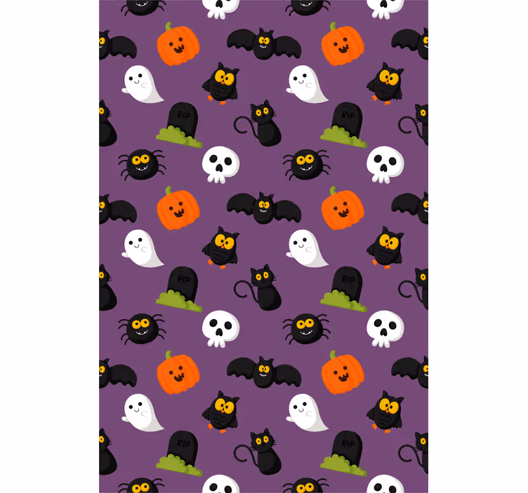 Halloween Themed Characters funky roller blind - TenStickers