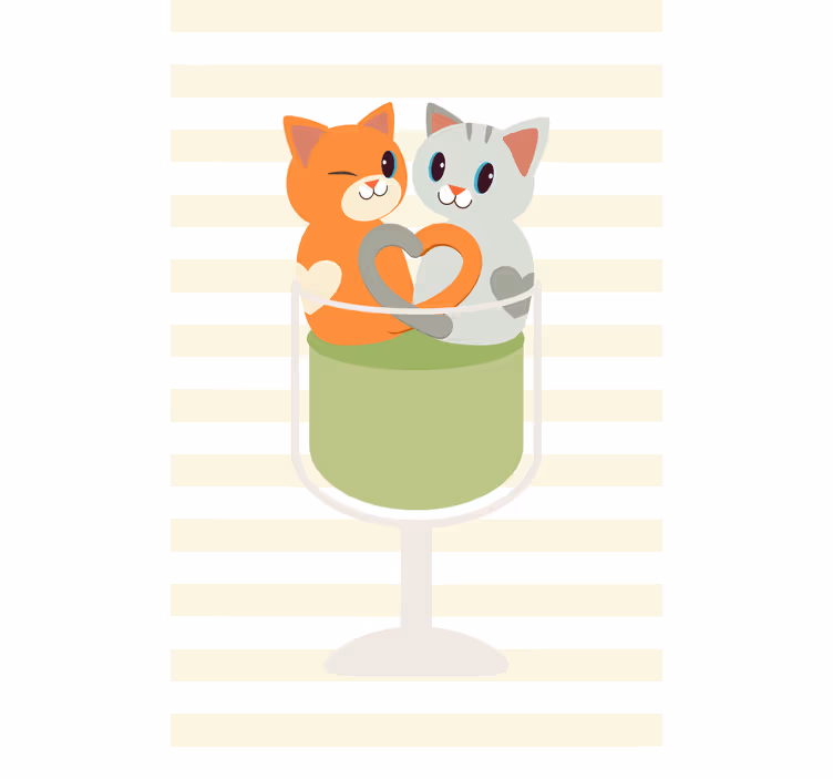 Cute Cat Companions animal blind - TenStickers