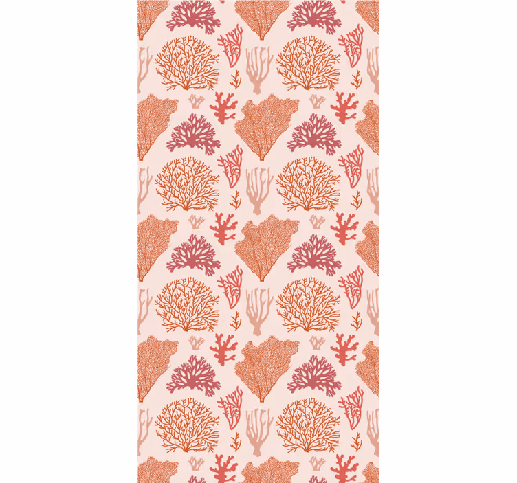 Coral Botanical Pattern flowers and plant blind - TenStickers