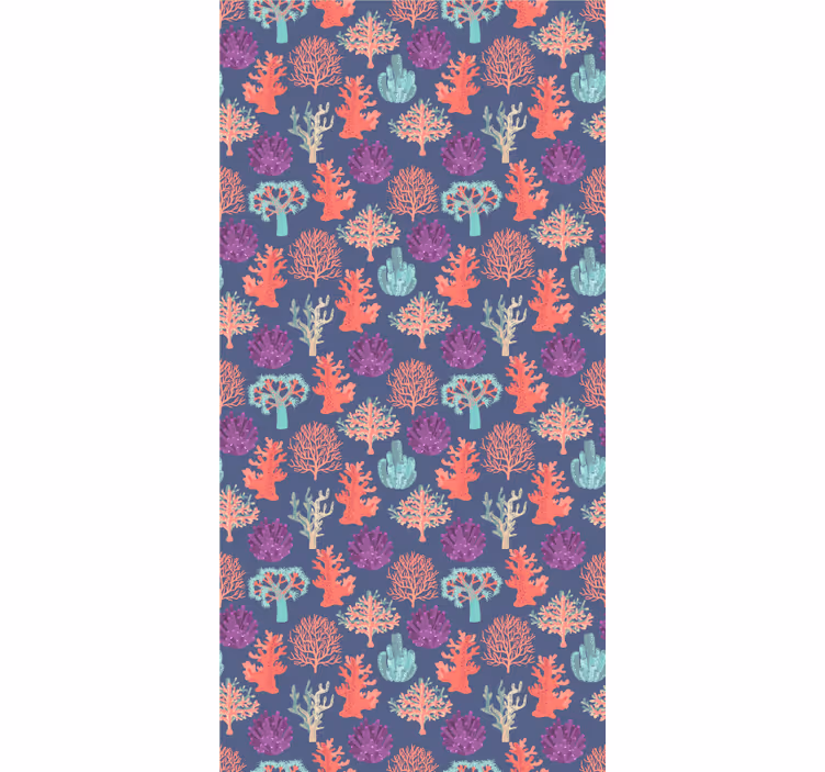 Colorful Coral Patterns flowers and plant blind - TenStickers
