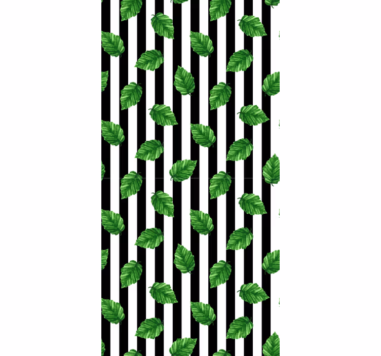 Leafy Striped Pattern flowers and plant blind - TenStickers