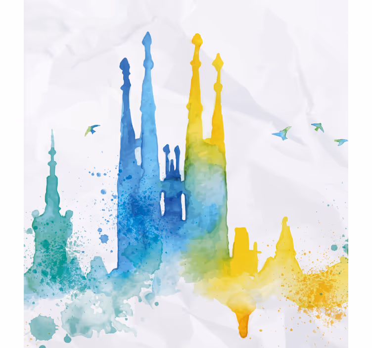 Aquarella Sagrada Familia other blind - TenStickers