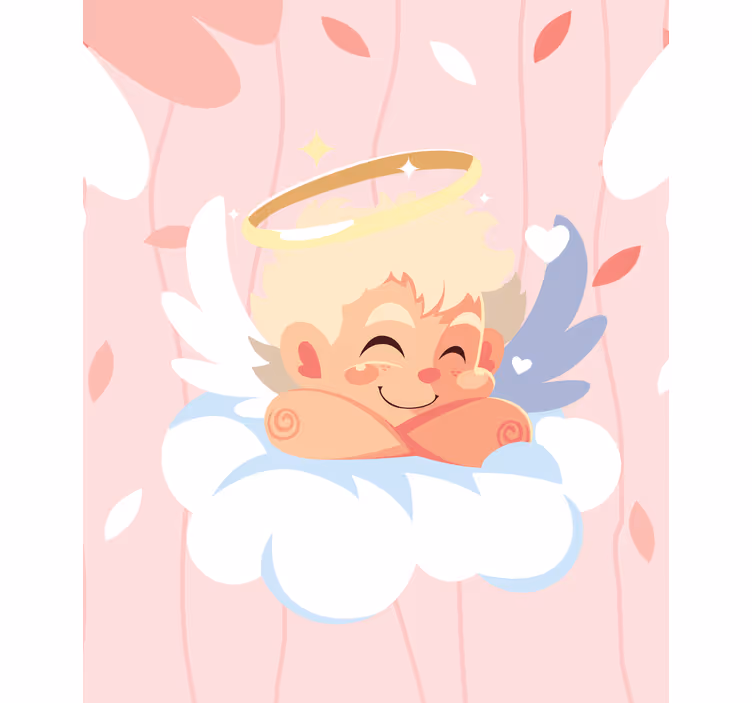 Cute Angelic Character funky roller blind - TenStickers