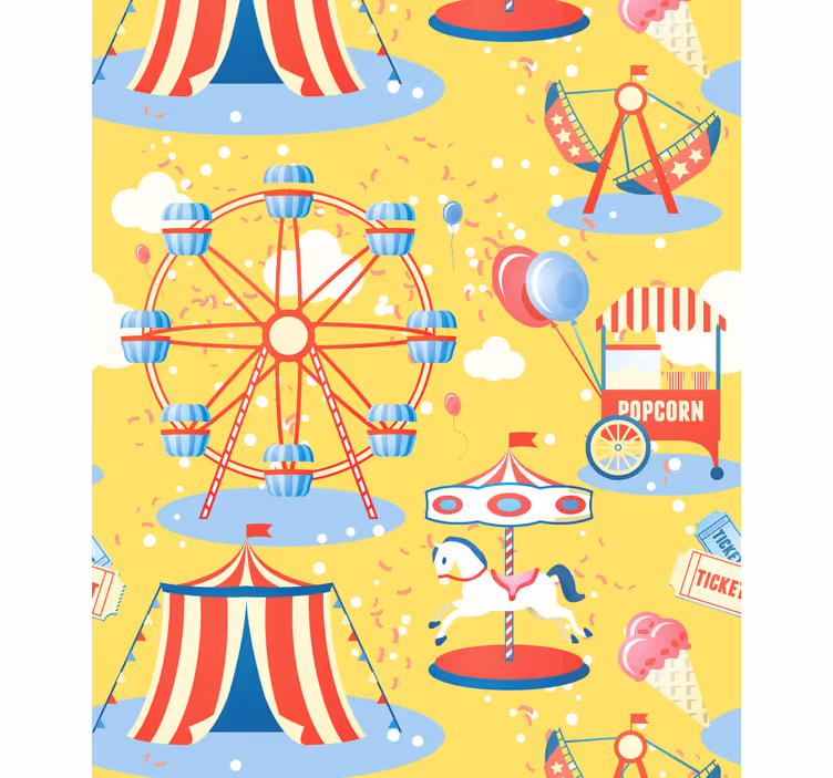 Carnival Joyride funky roller blind - TenStickers