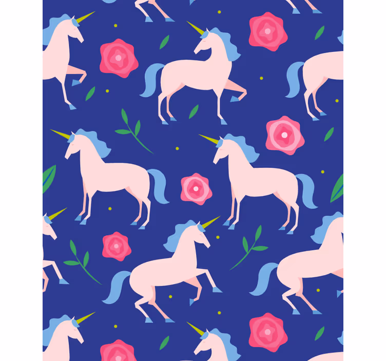 Unicorns and flowers childrens blind - TenStickers