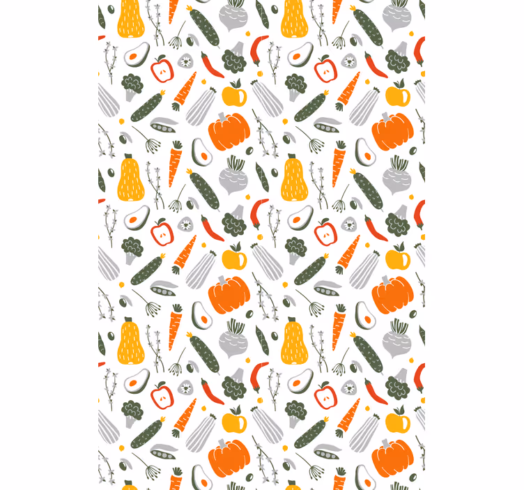 Colorful Vibrant Pattern fruit and vegetable blind - TenStickers