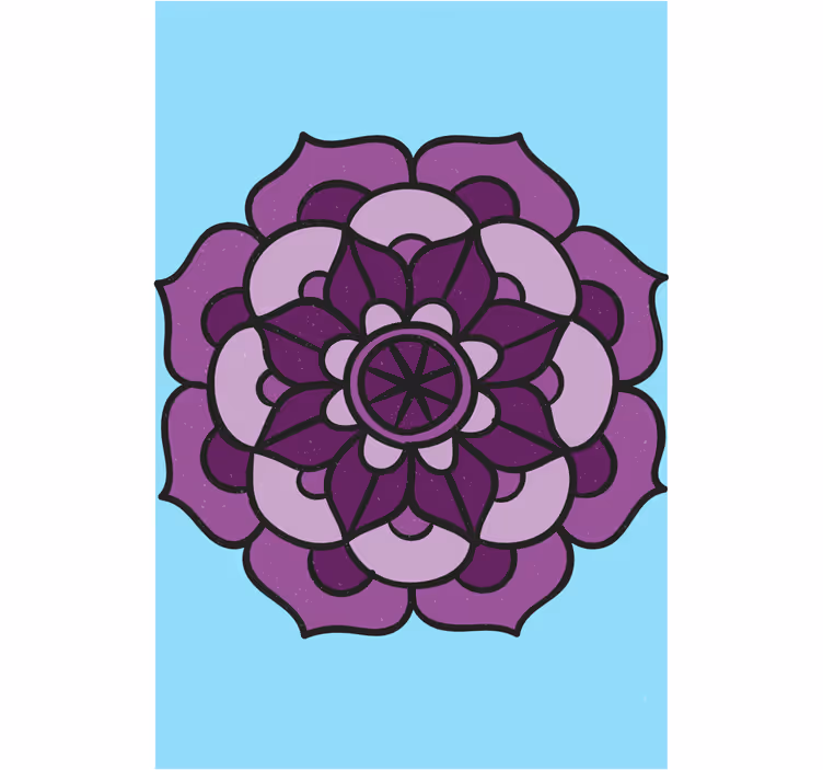 Flower blind intricate purple blossom - TenStickers
