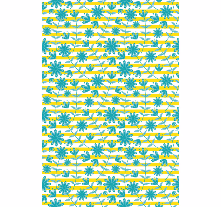 Bright stripe pattern flowers and plant blind - TenStickers