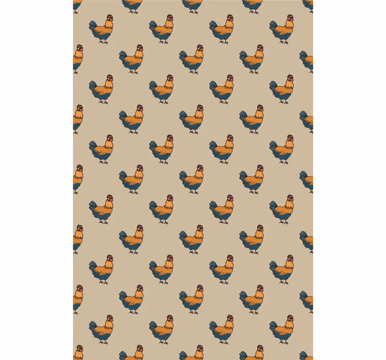 Charming Rooster Pattern animal roller blind - TenStickers