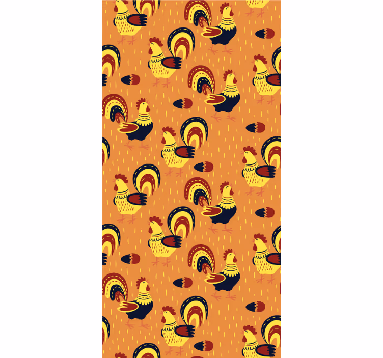 Colorful Roosters Pattern animal blind - TenStickers