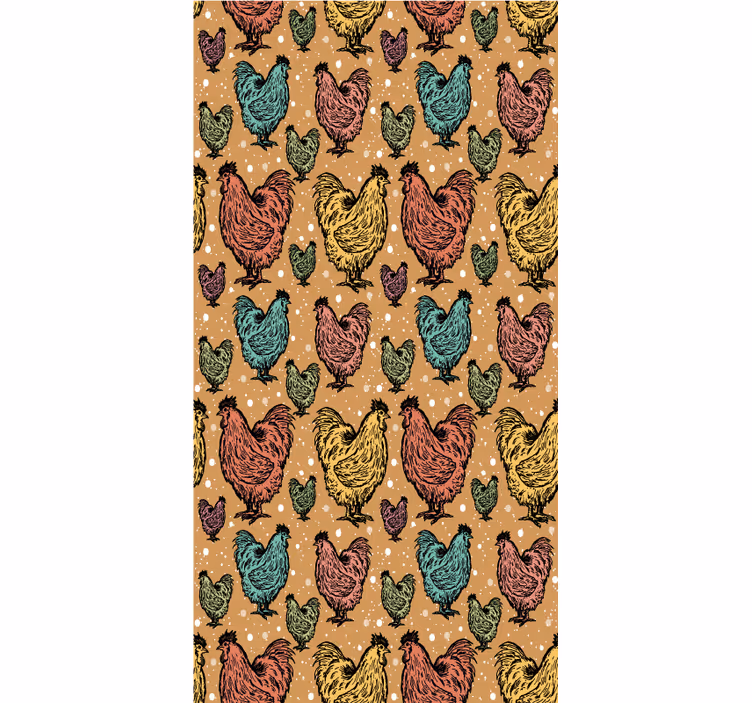 Vibrant Rooster Pattern animal blind - TenStickers