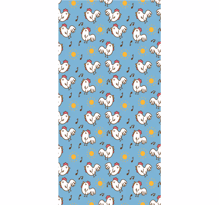 Chicken and sun pattern animal blind - TenStickers