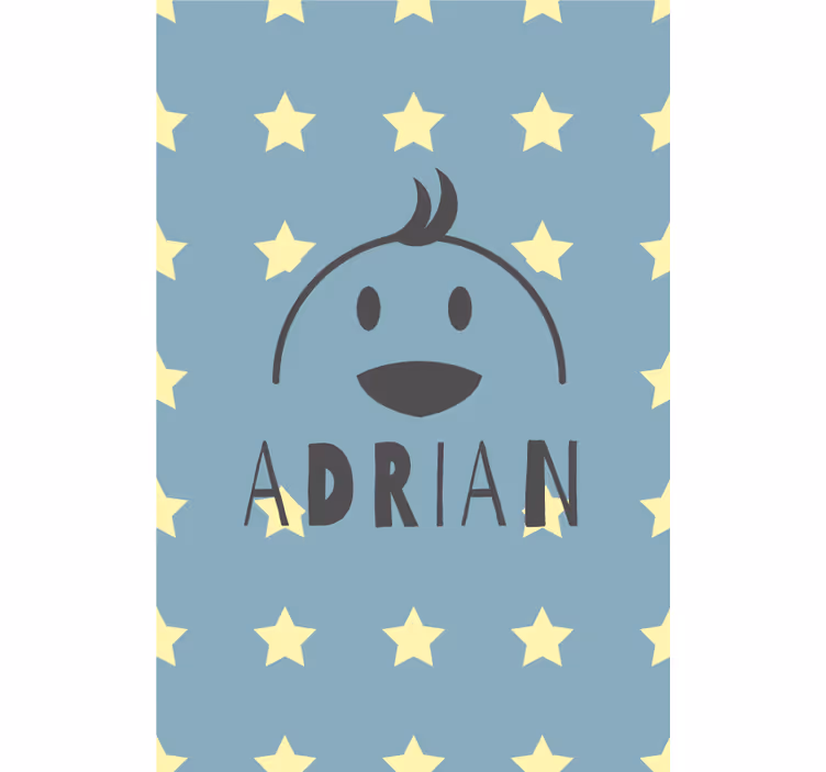 Starry chicken with name childrens blind - TenStickers