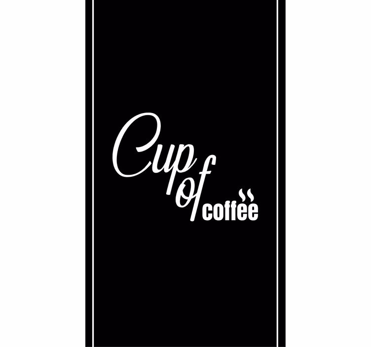 Cup of coffee kitchen blind - TenStickers