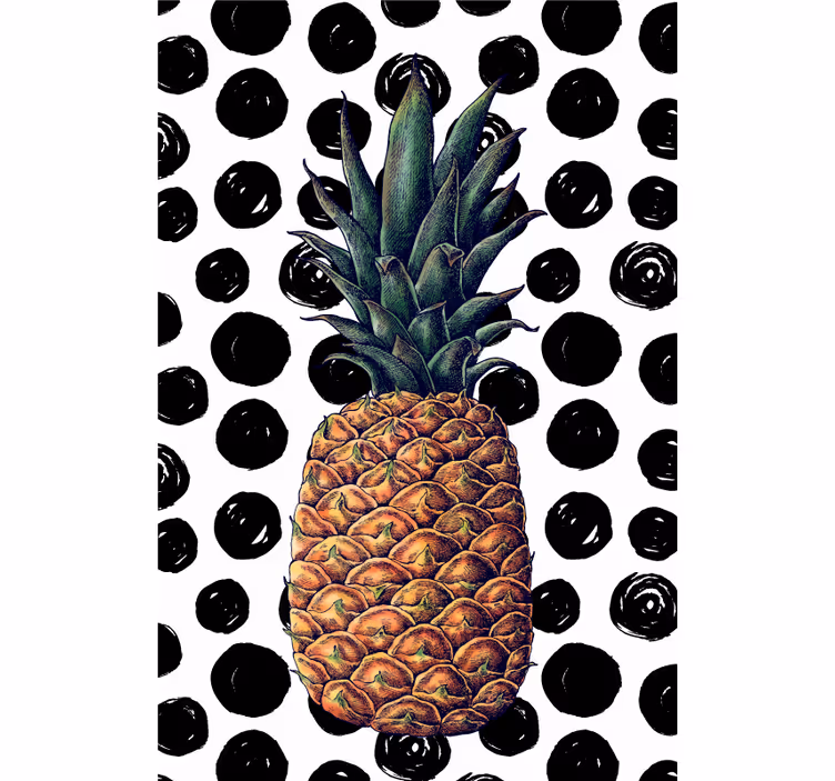 Pineapple with Dots fruit and vegetable blind - TenStickers