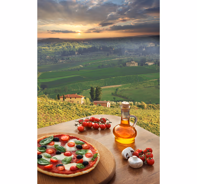 Italian Culinary Landscape fruit and vegetable blind - TenStickers
