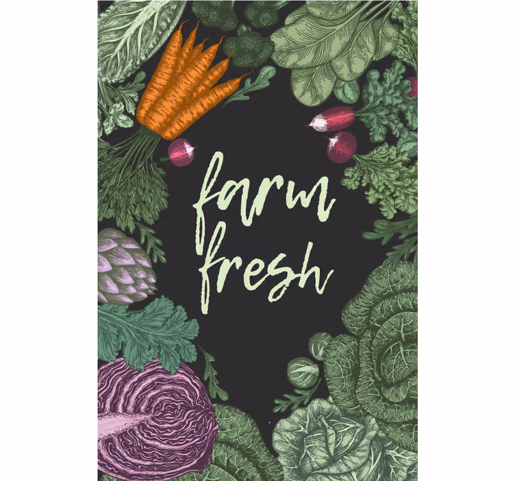 Farm fresh with lettuce Fruit vegetable blind - TenStickers