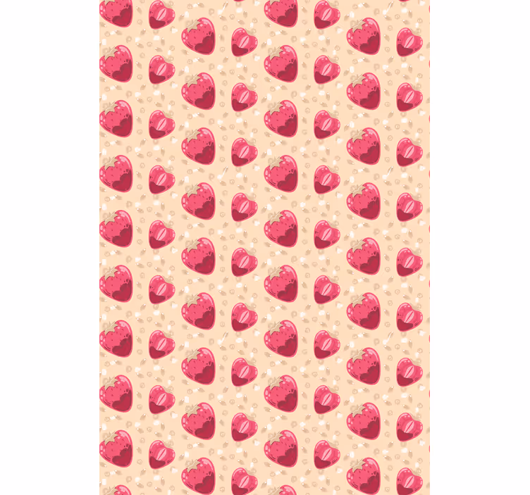 Strawberry Heart Pattern fruit and vegetable blind - TenStickers