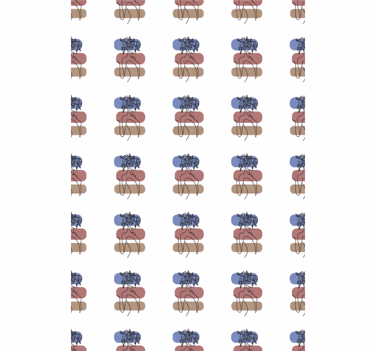 Geometric woman design flower blind - TenStickers