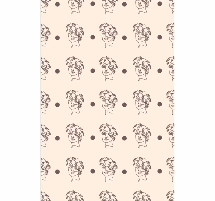 Floral Face Patterns Blind painting - TenStickers
