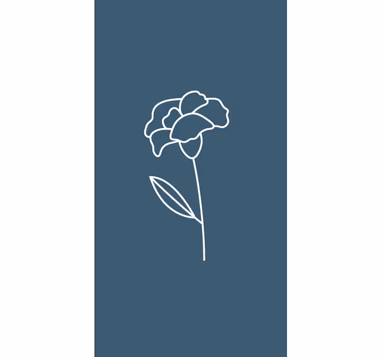 Single outline flowers and plant blind - TenStickers
