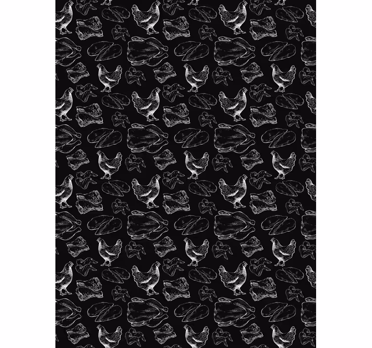 Chickens and meat original roller blind - TenStickers