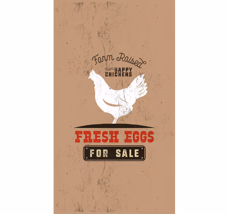 FRESH EGGS SIGN customised blind - TenStickers