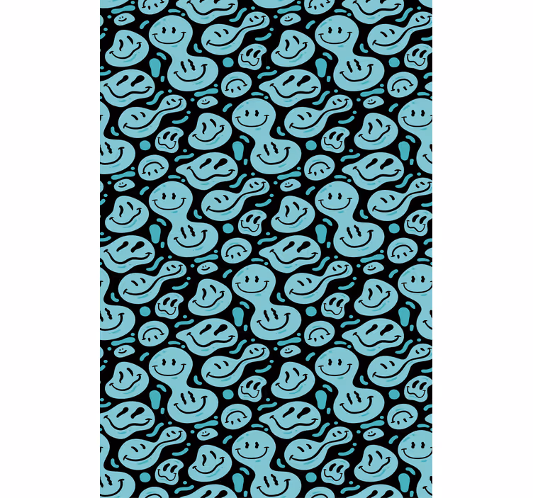 Smiling Blob Patterns funky roller blind - TenStickers