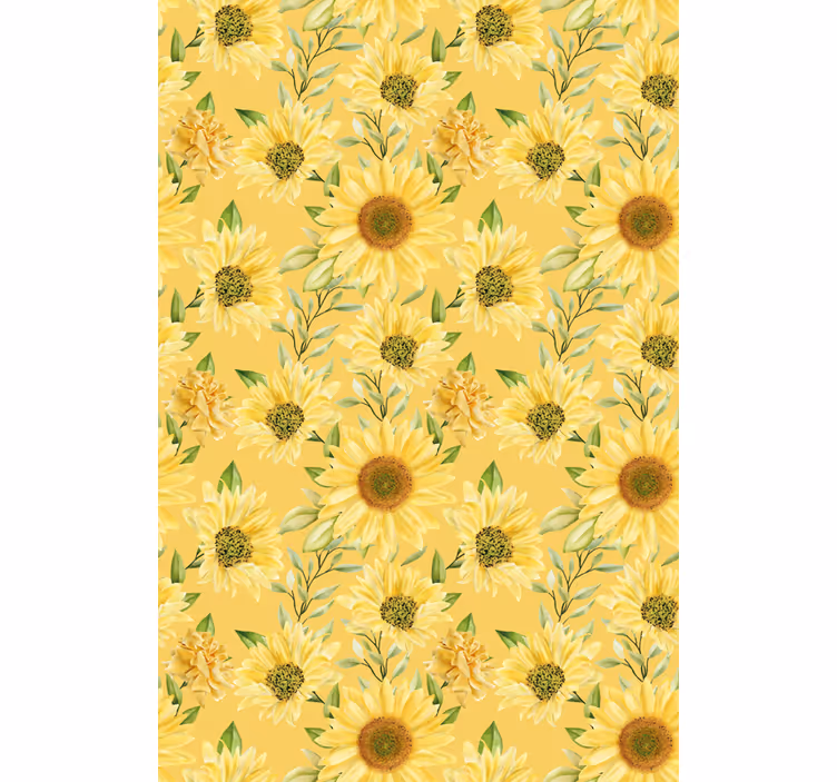 Sunflower garden pattern flowers and plant blind - TenStickers