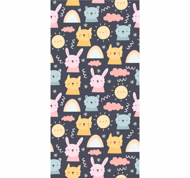 PLAYFUL ANIMALS PATTERN funky roller blind - TenStickers
