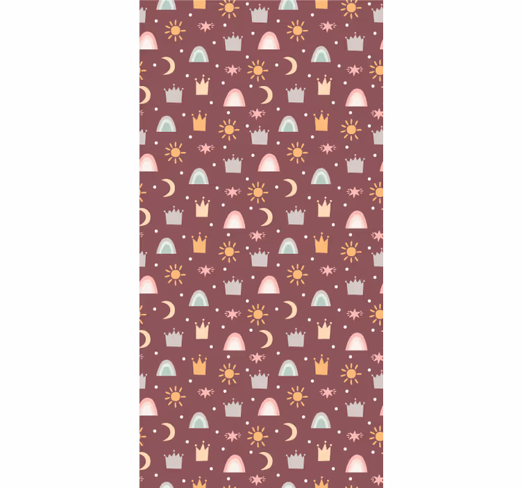 Crown and rainbow pattern nursery blind - TenStickers
