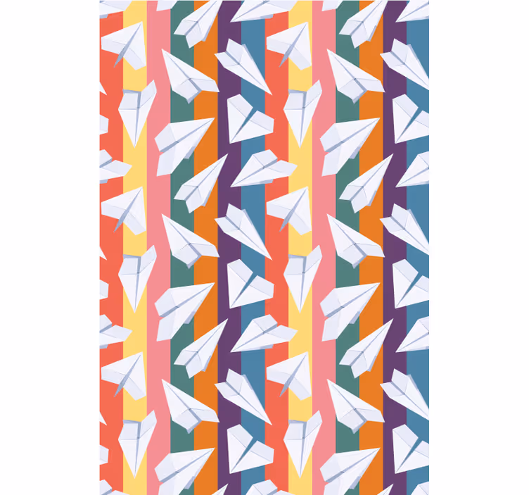 Paper Airplanes Flight funky roller blind - TenStickers