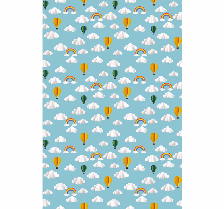 Air balloons and rainbows cloud blind - TenStickers