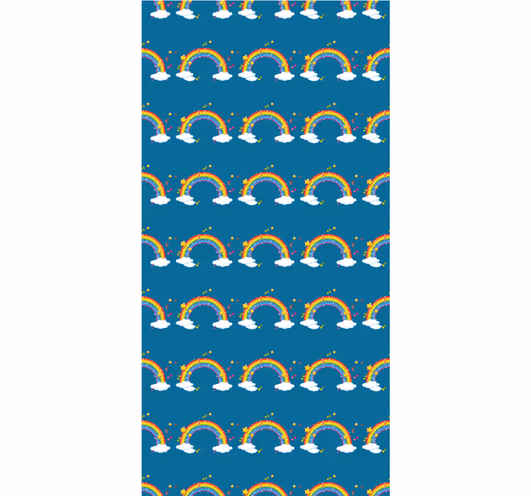 Glittered rainbow and music Childrens blind - TenStickers