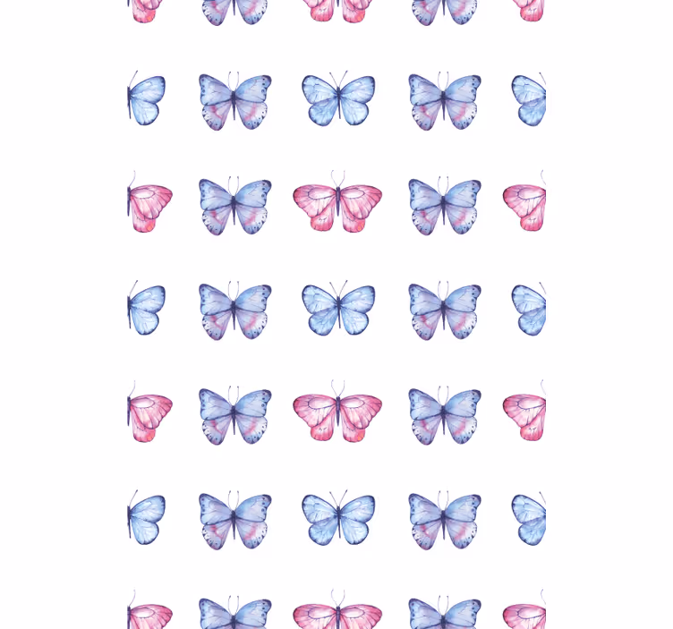 Butterfly blind with blue and pink wings - TenStickers