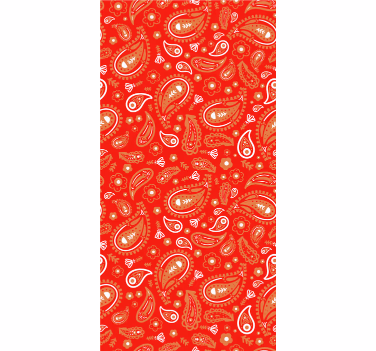 Red paisley pattern flower blind - TenStickers