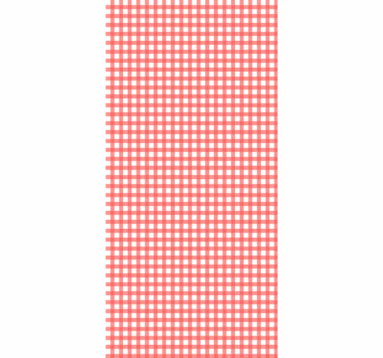 Red checked decoration Kitchen blind - TenStickers