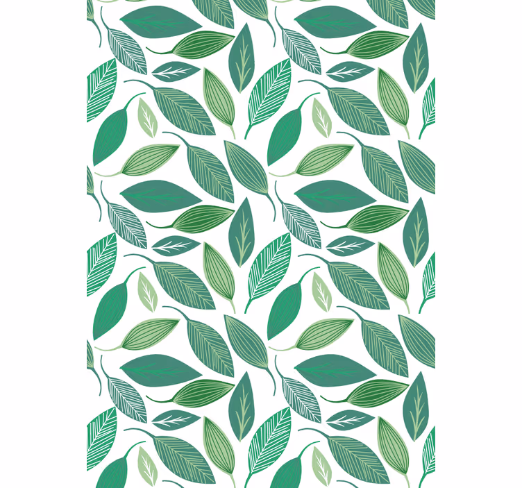 Lively Green Leaves flowers and plant blind - TenStickers