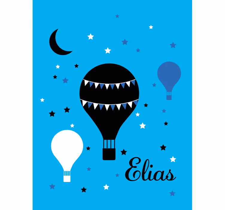 Black and blue balloons with stars Blind - TenStickers