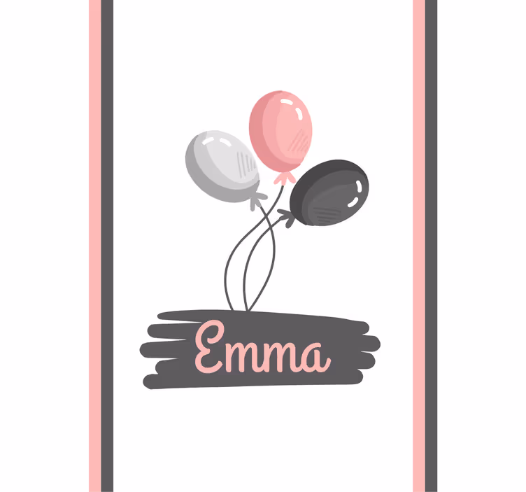 Balloons with name childrens blind - TenStickers