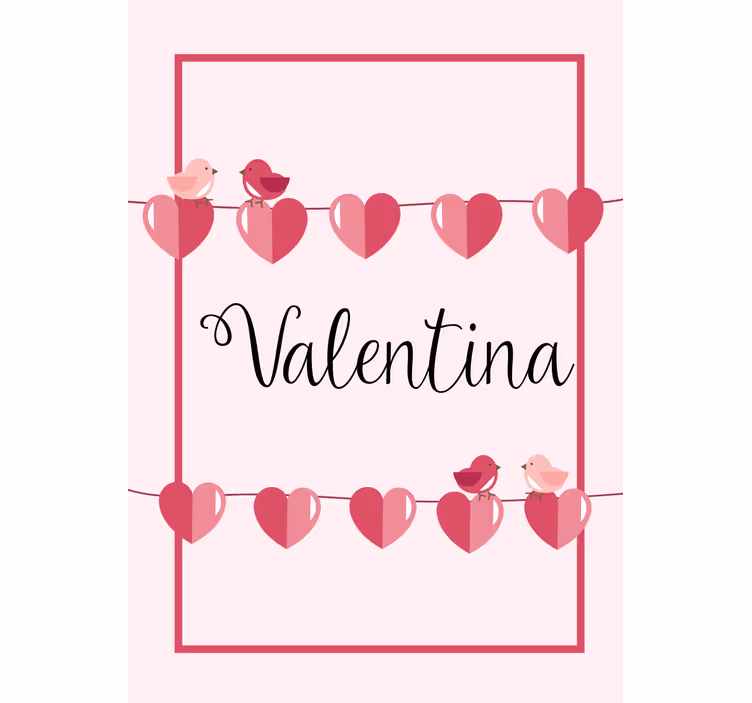 Love hearts and name teenage  roller blind - TenStickers