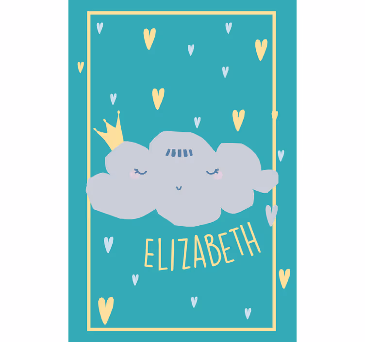 Crowned cloud with name childrens blind - TenStickers