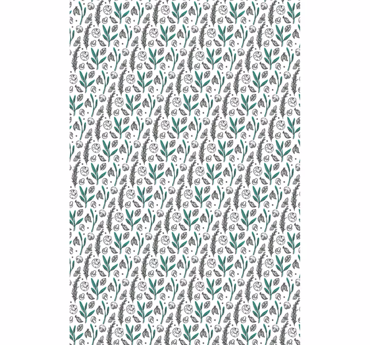Subtle Bloom Motif flowers and plant blind - TenStickers