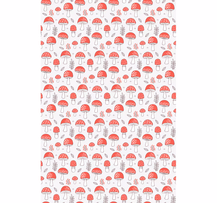 Red mushroom lovely pattern Kitchen blind - TenStickers